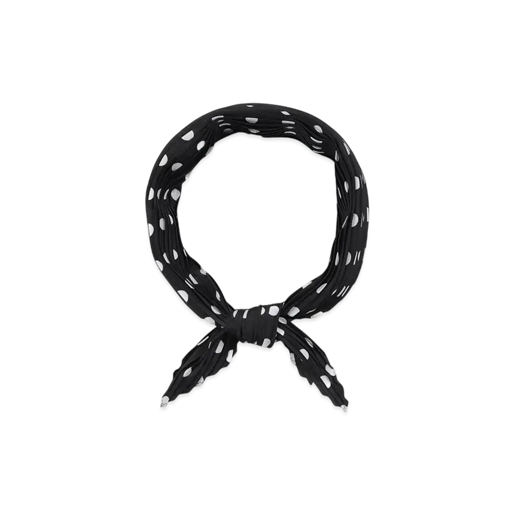 Paul Smith Dot Pleated Scarf "Black"