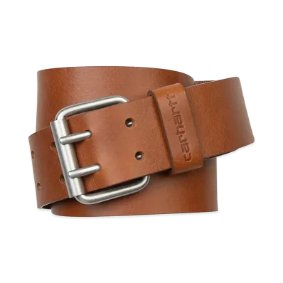 Carhartt WIP Double Script Belt "Cognac/Silver"
