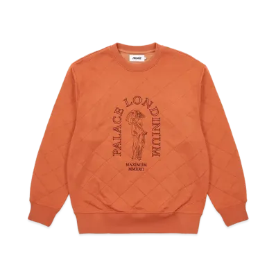 PALACE Londinium Quilted Crew "Rust"