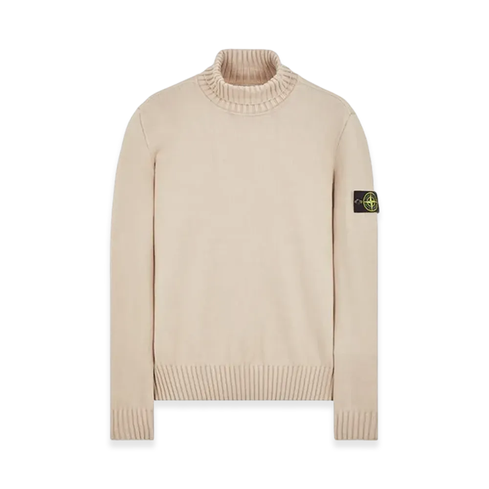 Stone Island 505A2 Winter Cotton Turtleneck Knit - 23FW "Stucco"