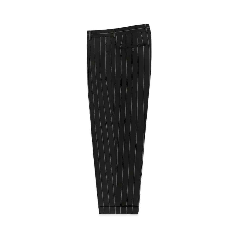 WACKO MARIA Dormeuil / Striped Pleated Trousers (Type-2) "Black"