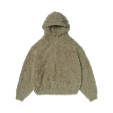 THUG CLUB Pack Fur Zip-up Hoodie "Brown"
