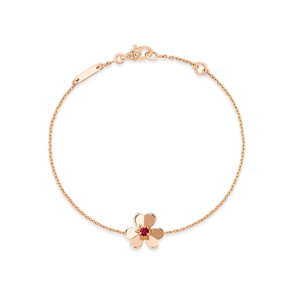 Van Cleef & Arpels Frivole bracelet mini model "18K Rose gold/Ruby"