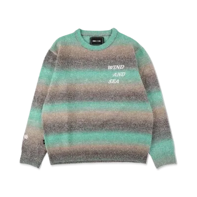 WIND AND SEA Gradation Logo Sweater "Green"