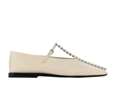 Jil Sander Women's Leather Ballerinas "White"