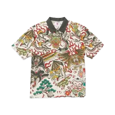 VOLCOM TOKYO TRUE FEATURED ARTIST YUSUKE SHORT SLEEVE SHIRT "STONE"