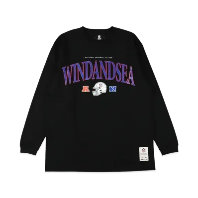 WIND AND SEA x NFL Classic Logo L/S Tee "Black"