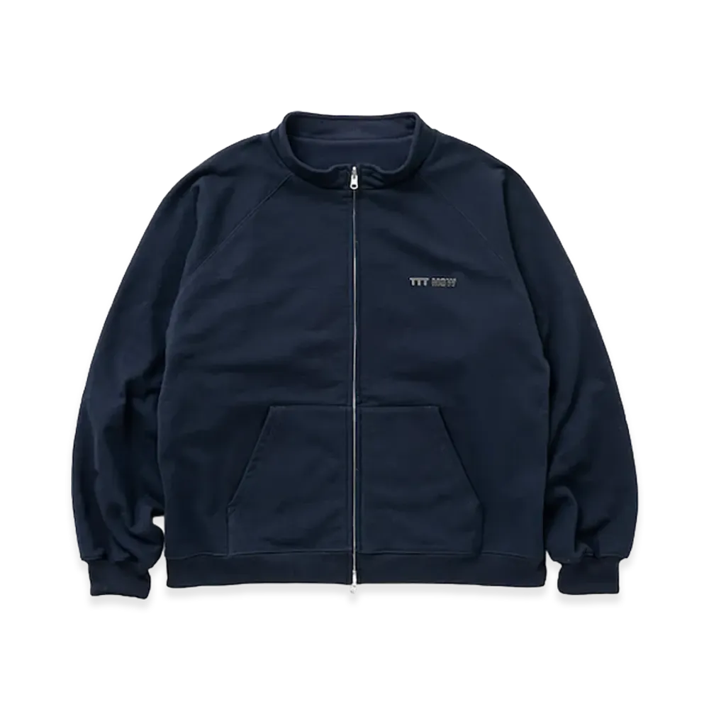 TTTMSW Zip up crew neck sweat "Navy"