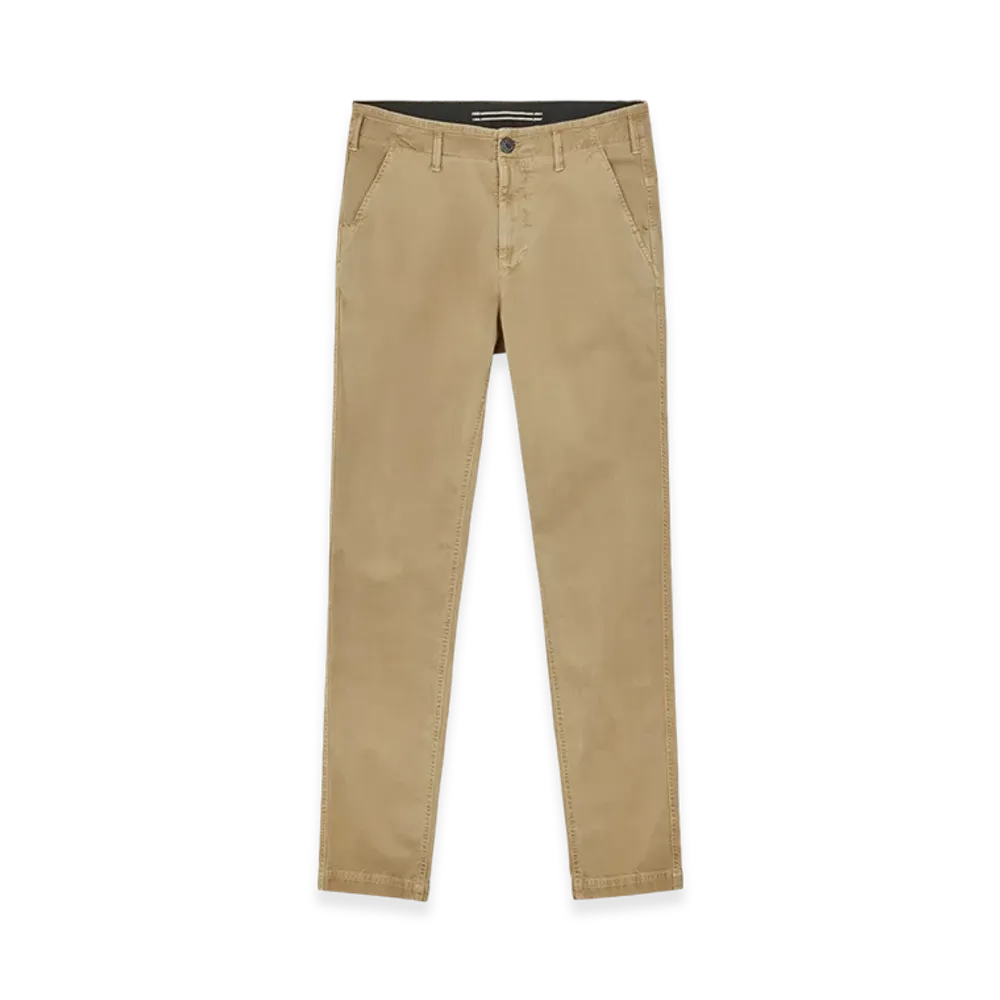 Stone Island 328L1 Stretch Broken Twill Organic Cotton Old Effect Slim Fit Chino Pants - 24FW "Biscuit"