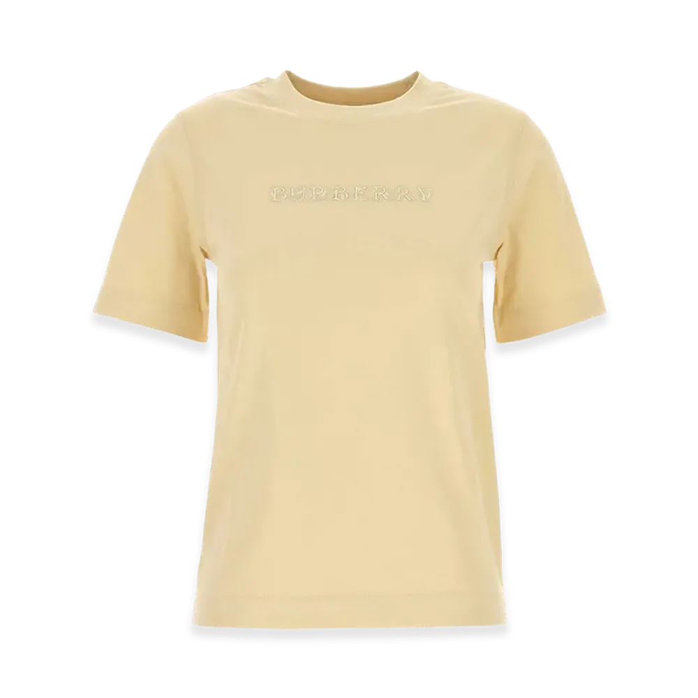 Burberry Women's Cream Cotton T-Shirt "Beige"