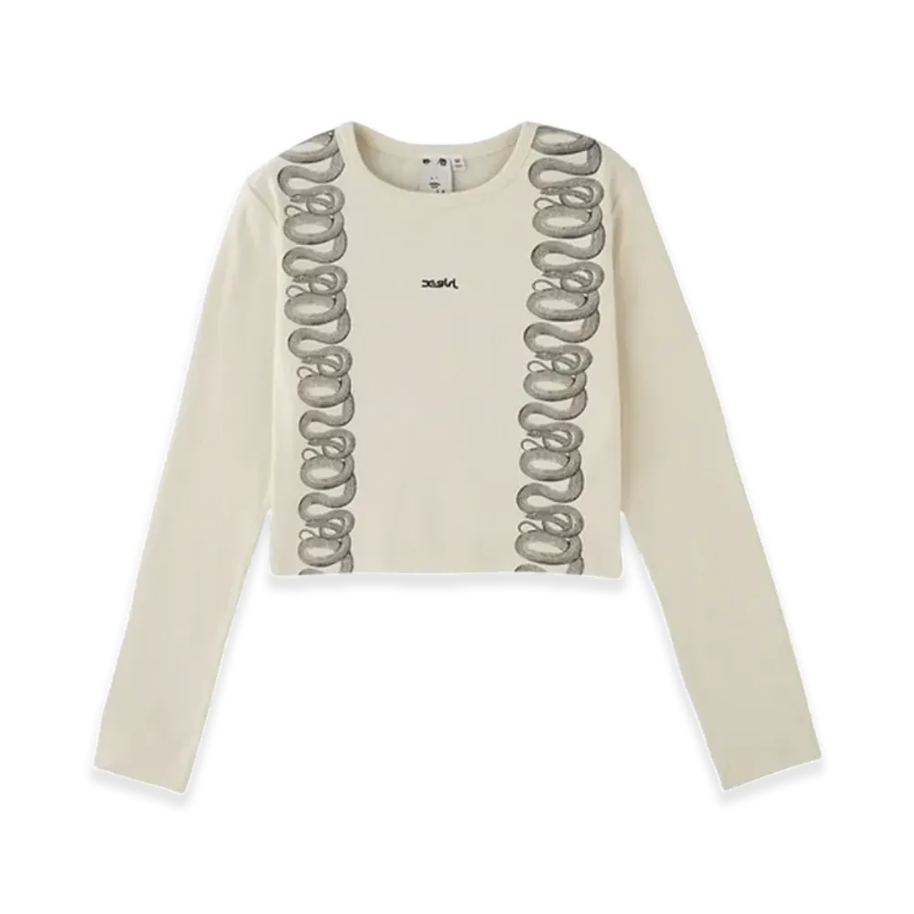 HYSTERIC GLAMOUR x X-Girl L/S Compact Top "White"