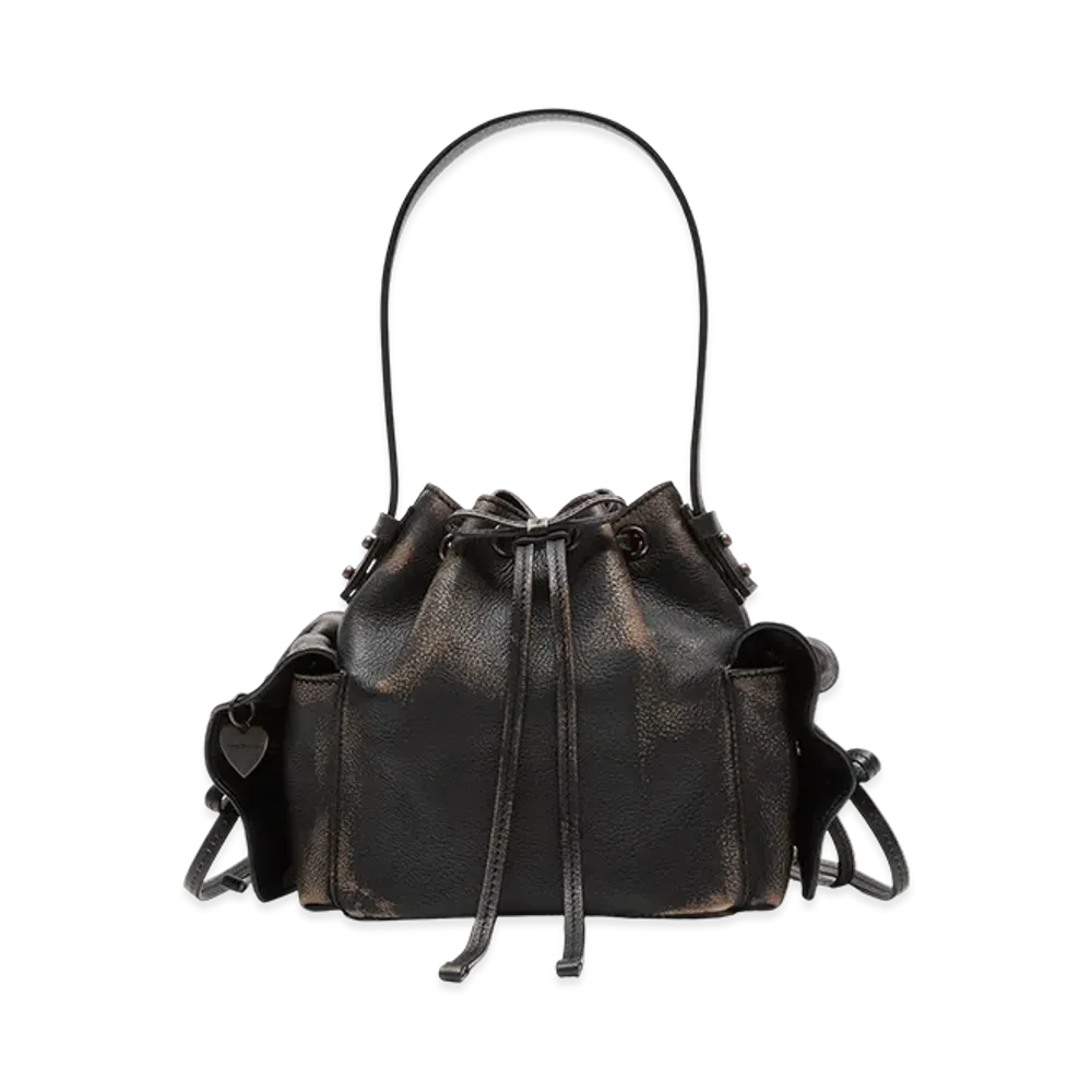Acne Studios Multi-Pocket Mini Bucket Bag "Dark Brown/Beige"
