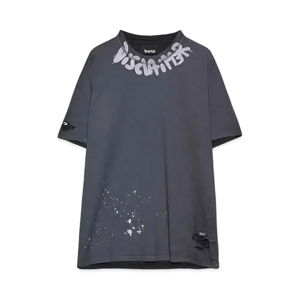 DISCLAIMER MAGLI UOMO IN JERSEY "STONE WASH NERO"