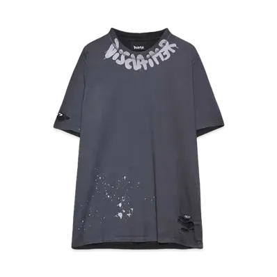 DISCLAIMER MAGLI UOMO IN JERSEY "STONE WASH NERO"