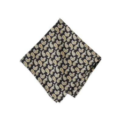 BEAMS BEAMS PLUS / Silk Mini Paisley Print Handkerchief "Navy"