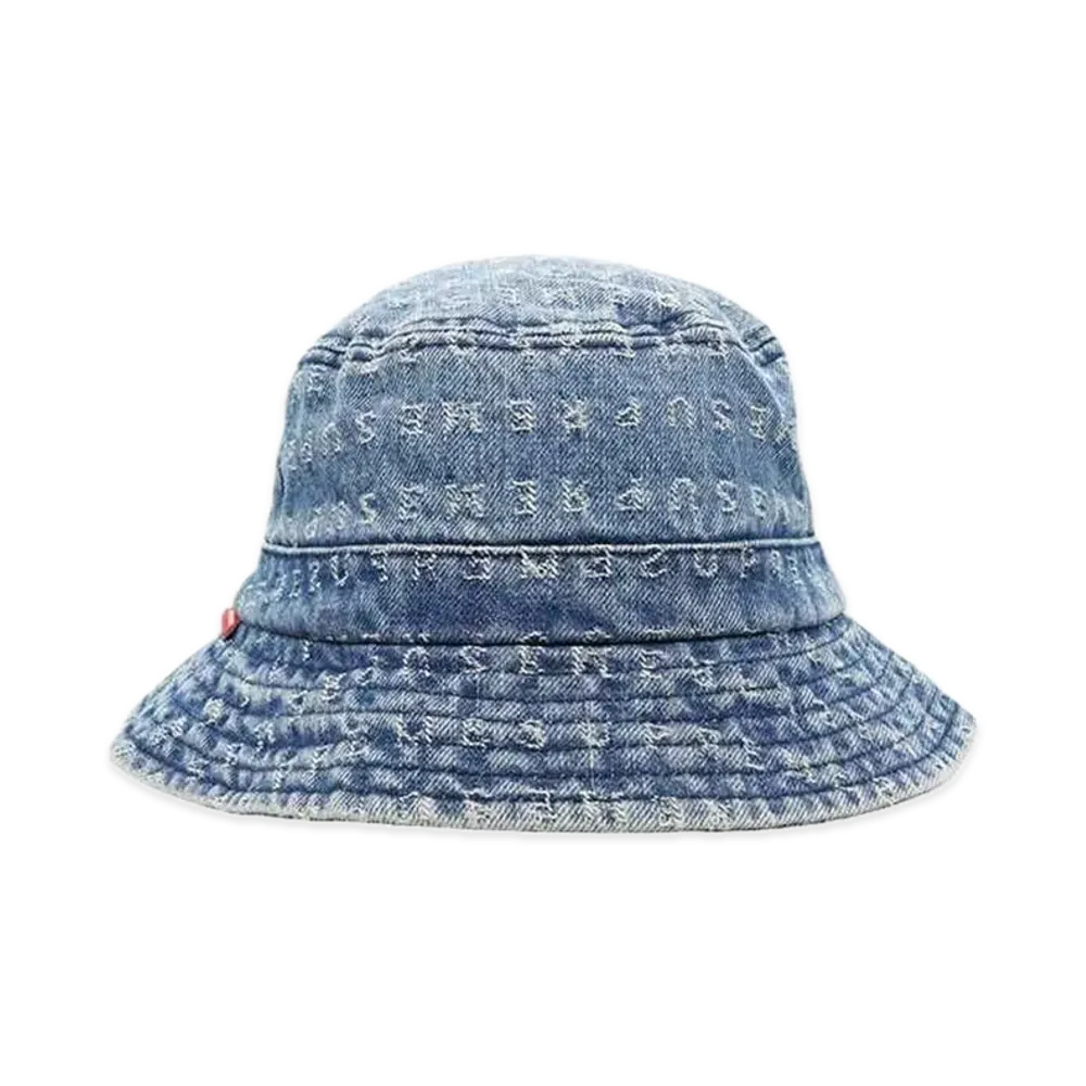 Supreme Jacquard Logos Denim Crusher "Blue"