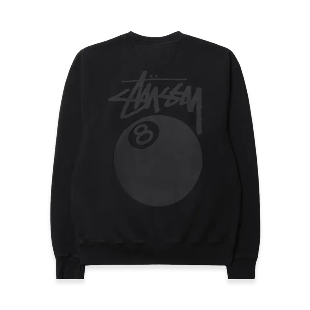 Stussy 8 Ball Crew Pigment Dyed "Black2"