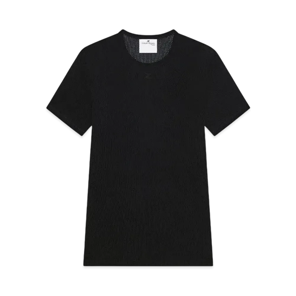Courreges Mesh T-Shirt "Black"
