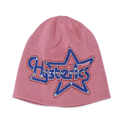 HYSTERIC GLAMOUR Star Logo Beanie "Pink"