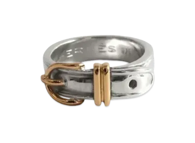 Hermes Saintur Ring Boucle Sellier "Silver/Gold"