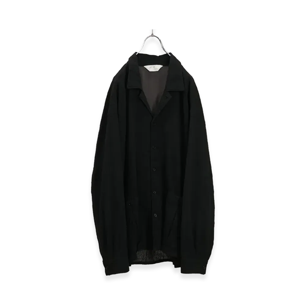 ANCELLM Crepe Shirt Jacket "Black"