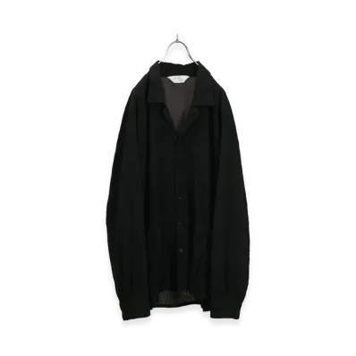 ANCELLM Crepe Shirt Jacket "Black"