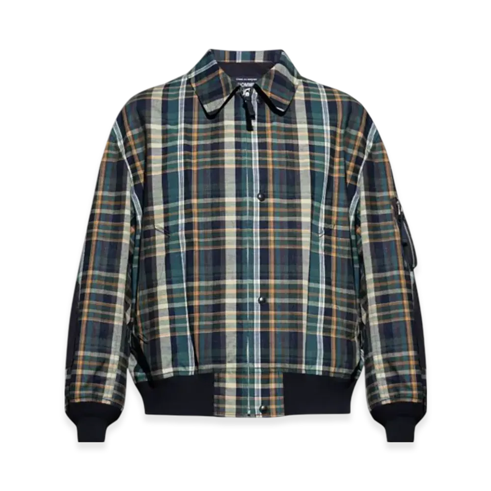 COMME des GARCONS HOMME PLUS Check Bomber Jacket "Black"