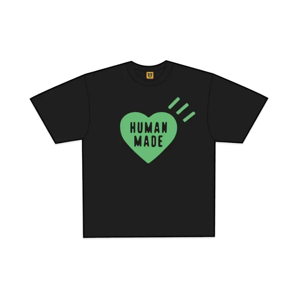 HUMAN MADE Heart T-Shirt 1928 Store Limited "Black/Green" HM26TE020