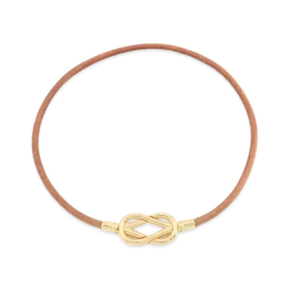 Hermes Atame Choker "Brown/Gold"