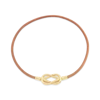 Hermes Atame Choker "Brown/Gold"