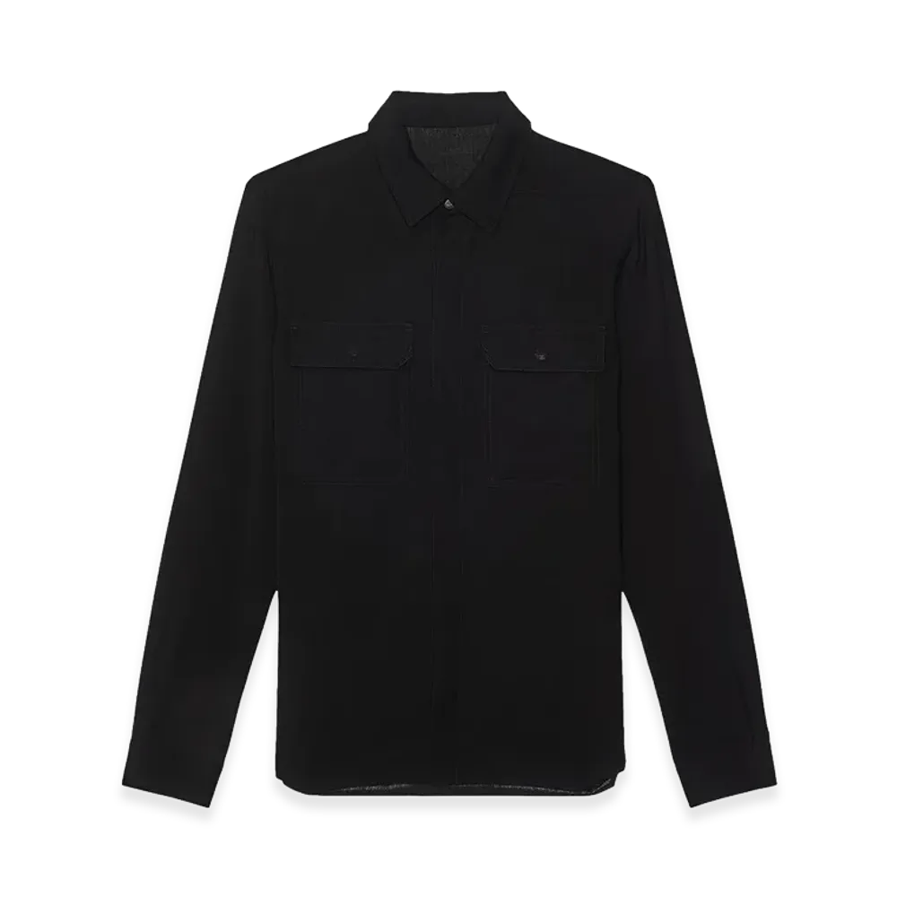 Rick Owens Press Stud Shirt "Black"