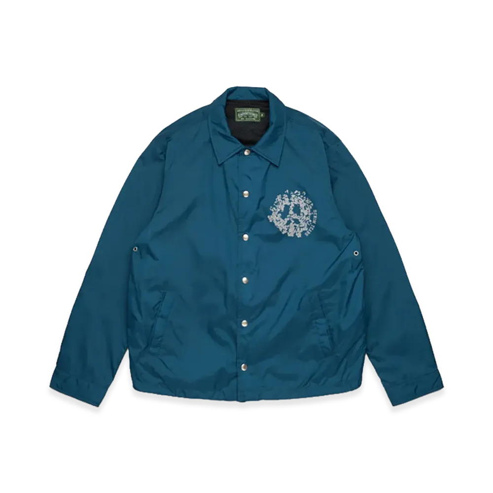 DENIM TEARS Peace Wreath Coaches Jacket "Blue"