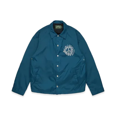 DENIM TEARS Peace Wreath Coaches Jacket "Blue"