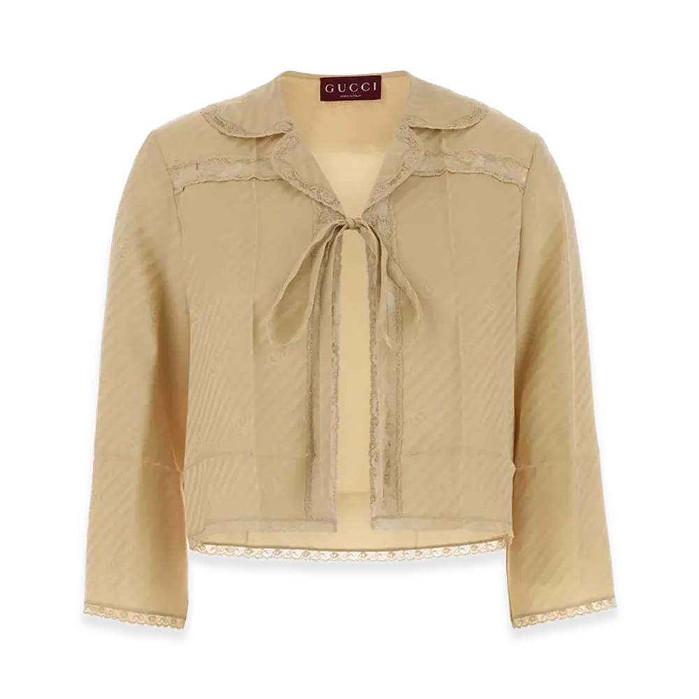 GUCCI Women's Silk Blouse "Beige"