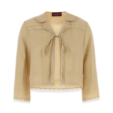 GUCCI Women's Silk Blouse "Beige"