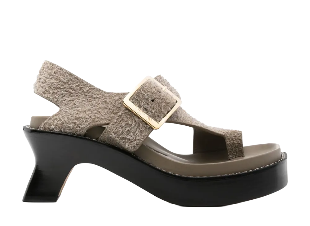 LOEWE Women's Ease Heel Sandals "Green"