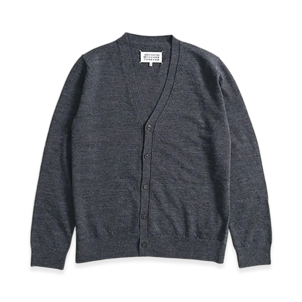 Maison Margiela Elbow Patch Wool Cardigan "Grey"