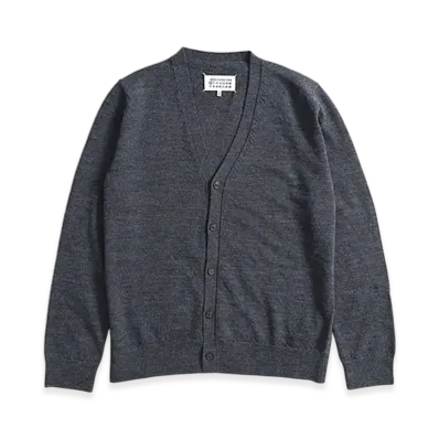 Maison Margiela Elbow Patch Wool Cardigan "Grey"