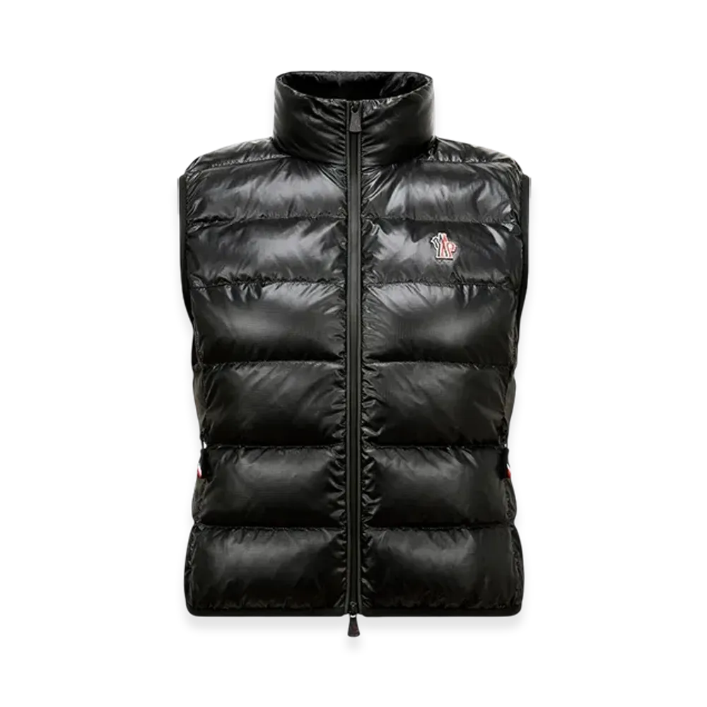 MONCLER Padded Zip-Up Jersey Gilet "Black"