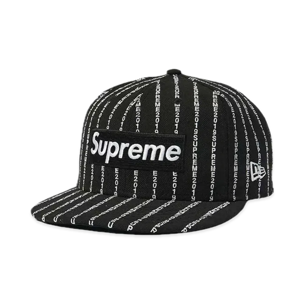 Supreme Text Stripe New Era® "Black"