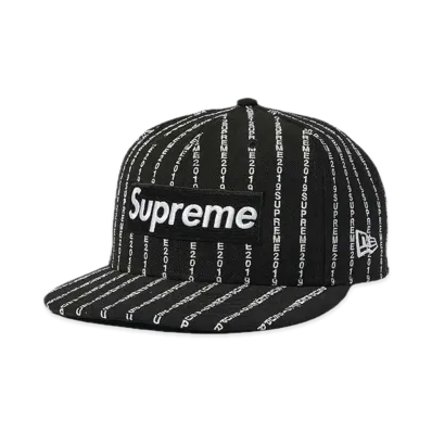 Supreme Text Stripe New Era® "Black"