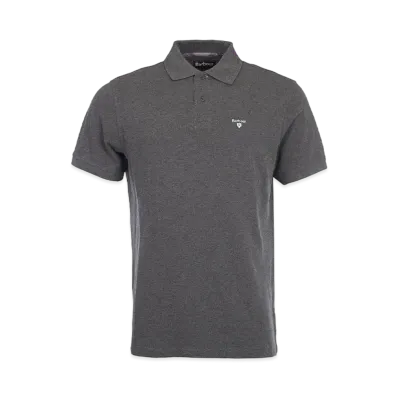 Barbour Tartan Switching Short Sleeve Polo Shirt "D Gray"