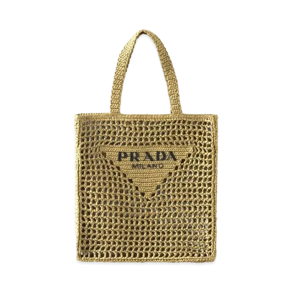 PRADA Crochet Tote Bag "Olive"