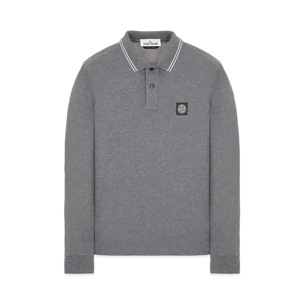 Stone Island 2SS18 STRETCH COTTON PIQUE_SLIM FIT "Dark Grey"
