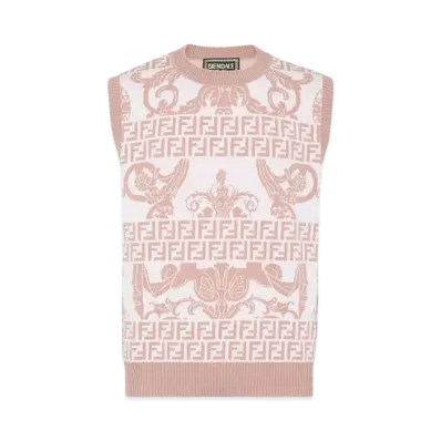 FENDI x Versace Fendace Pink Wool Gilet "Pink"