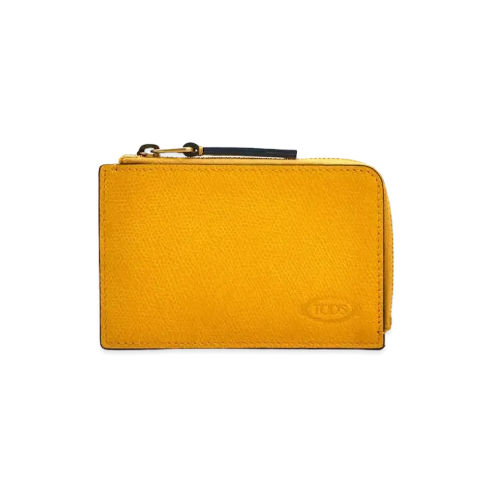 TOD'S Leather Card Holder "Yellow"