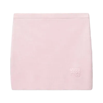 Alexander Wang Emboss Logo Chenille Mini Skirt "Light Pink"