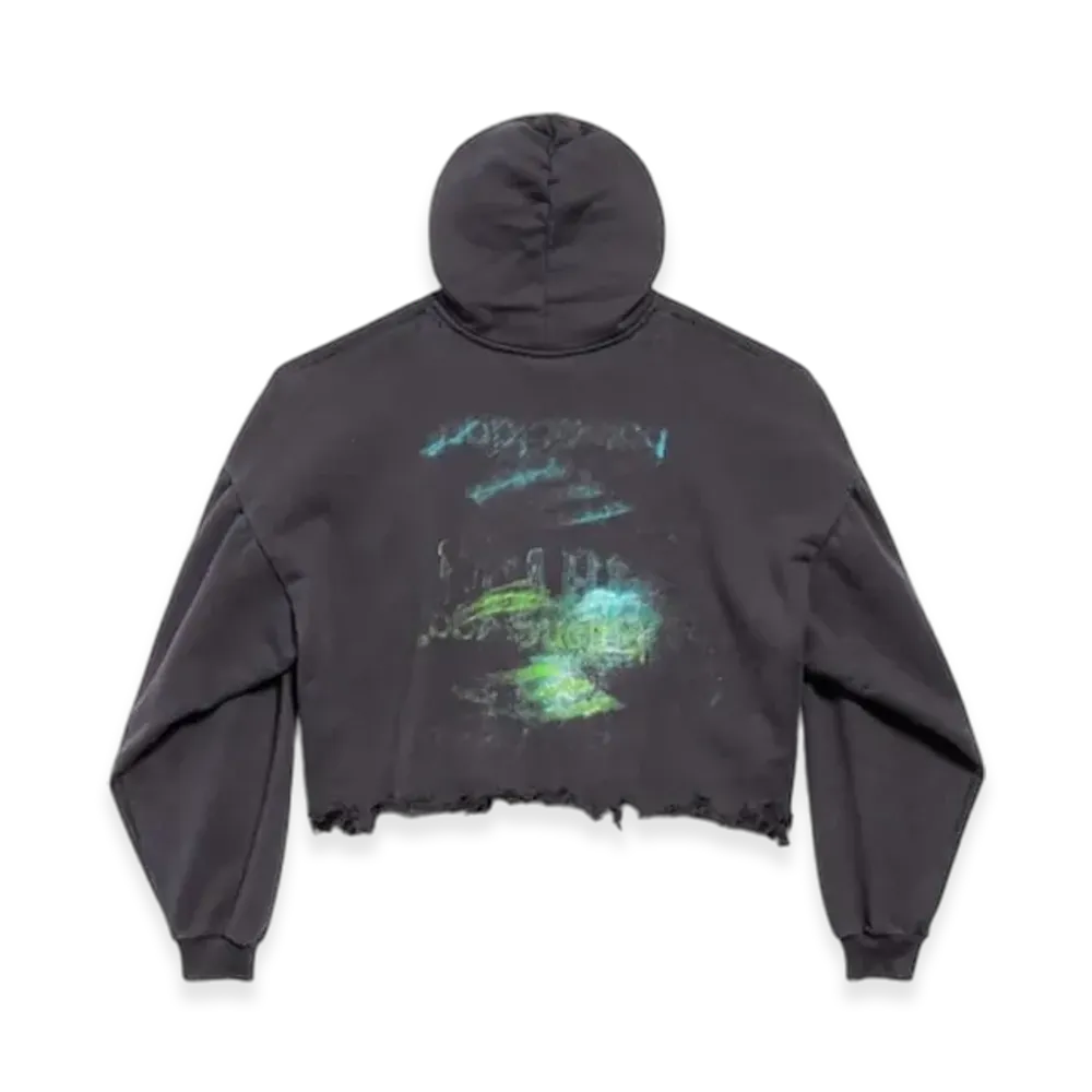 BALENCIAGA Diy Imprint Cropped Hoodie "Black"