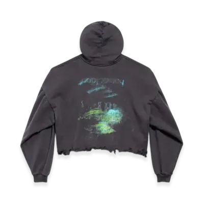 BALENCIAGA Diy Imprint Cropped Hoodie "Black"