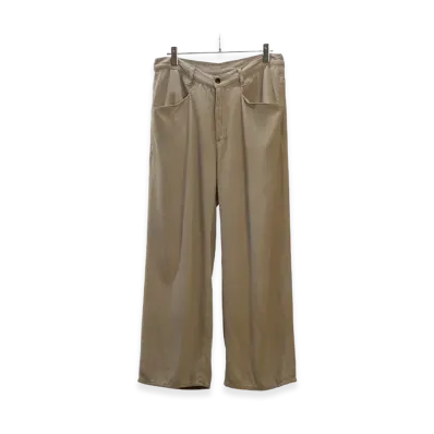 ANCELLM Silk Wide Slacks "Sand"